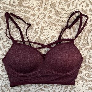Victoria's Secret Heathered Wine Strappy Bralette